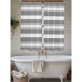 thumbnail image 6 of Grey White Ombre Stripe Bedroom Curtains 63 Inches length, Farmhouse Modern Art Striped Window Treatment Curtain Drapes, Rod Pocket Curtain Panels for Living Room Kitchen, 42"x63", 2 Panels, 6 of 7