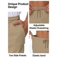 thumbnail image 5 of Pdbokew Men's Lightweight Hiking Pants Breathable Sports Outdoor Jogger Pants with Elastic Waist Khaki 30, 5 of 8