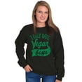 thumbnail image 4 of Date Vegan Boy Vegetarian Healthy Women Crewneck Sweatshirt Brisco Brands S, 4 of 5
