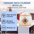 thumbnail image 3 of Rice Airtight Storage Container Cereal Dry Food Flour Bin Ceramic Rice Storage Containe with Lid Rice Bucket Pet Dog Cat Food Dispensers(7.5KG), 3 of 5