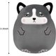 thumbnail image 2 of Cute Animal Plush Pillow , Cartoon Animals Soft Stuffed Pets Toy with Hand Muffs Warmer for Kids Women (Husky) Dark Grey Medium, 2 of 4
