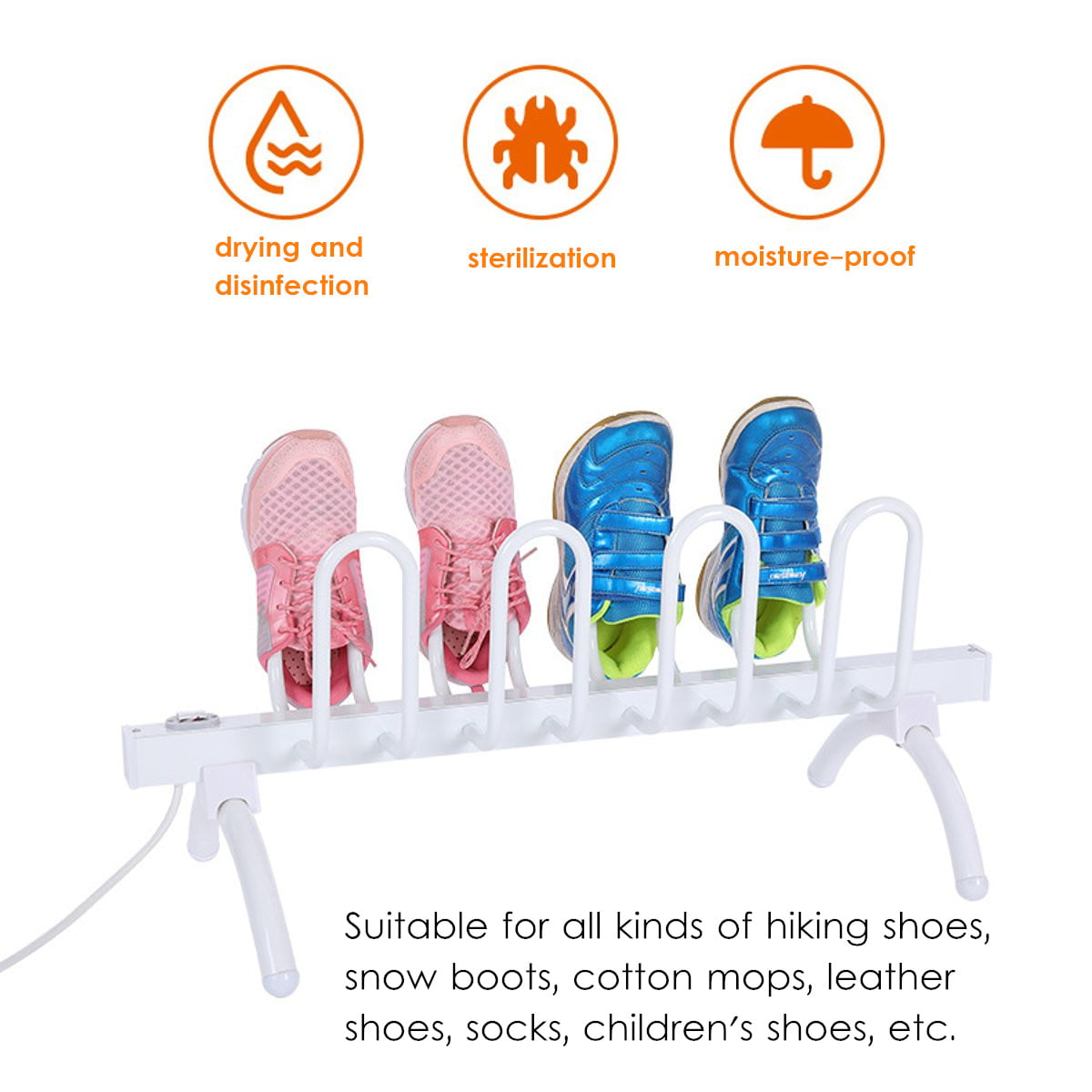 Socks Folding Design and Quick Drying for Shoes EEUK Shoes Boots Dryer Electric Foot Warmer Ski Boots Gloves with Heat Blower Portable Adjustable Rack and Timer Hats 