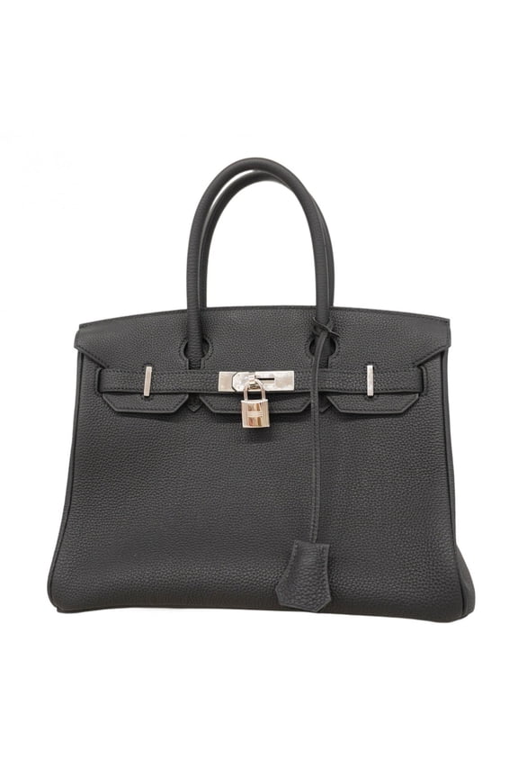 Pre-Owned Hermes Birkin 30 Togo Black Handbag, Women's, B Stamp