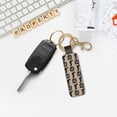 thumbnail image 5 of Wukai Dachshund Dog Woof Print Leather Car Keychain, Universal Key Fob Keychain, Leather Key Chain Holder for Men and Women,360 Degree Rotatable, 5 of 5