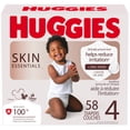 thumbnail image 1 of Couches pour bébés Huggies Skin Essentials, taille 4 (10 à 17 kg [22 à 37 lb), 58 couches, 1 of 8