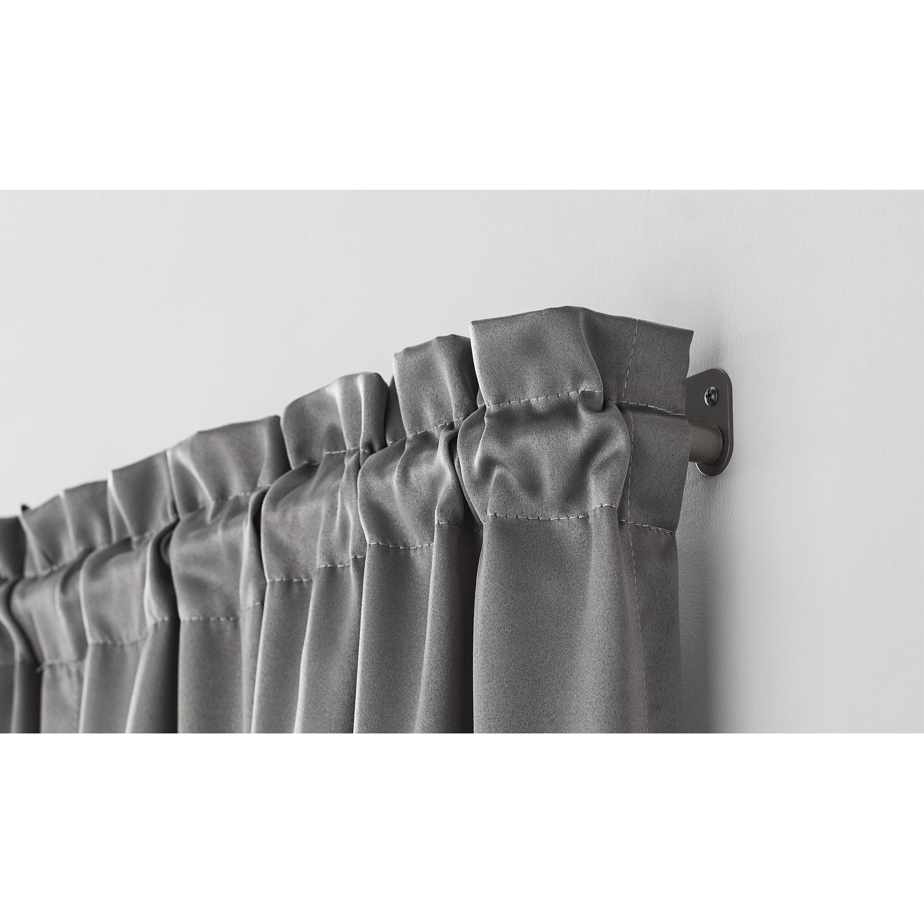 Mainstays 3/4" Wrap Curtain Rod, 30-84”, Pewter