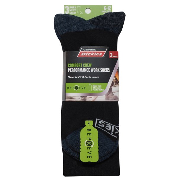 Dickies Dickies Repreve Comfort Crew Socks 3pack