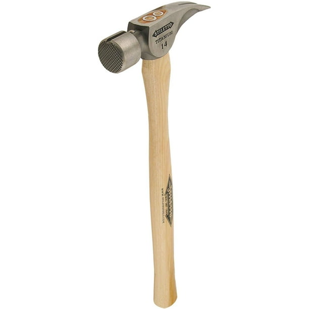 Stiletto TI14MS Tools Inc Titan 14 oz. Titanium Framing Hammer with  Straight Handle - Walmart.com