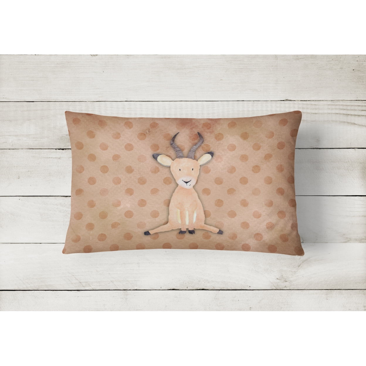Polkadot Antelope Watercolor Canvas Fabric Decorative Pillow