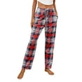 thumbnail image 2 of Innerwin Palazzo Pants Wide Leg Ladies Pajamas Bottoms Holiday Drawstring Lounge Navy Blue M, 2 of 6