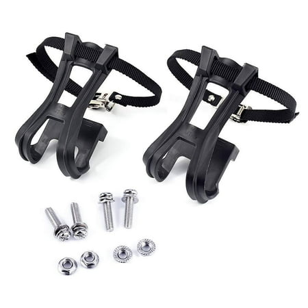 Esnow 1 Pair Toe Clips with Strap Belts Cycling MTB Road Mountain For Bicycle