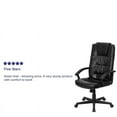 thumbnail image 2 of Flash Furniture High Back Black LeatherSoft Executive Swivel Office Chair with Arms, 2 of 4