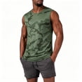 thumbnail image 3 of DORKASM Men's Camo Print Sleeveless Workout Tank Top Quick Dry Gym Muscle Shirt Athletic Tee Army Green 3XL, 3 of 4