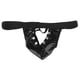 thumbnail image 4 of Ropa interior de material cuero para hombre negra de tiro bajo Calzoncillos Bolsa abultada T-back BLESIY Tanga con espalda en T, 4 of 8