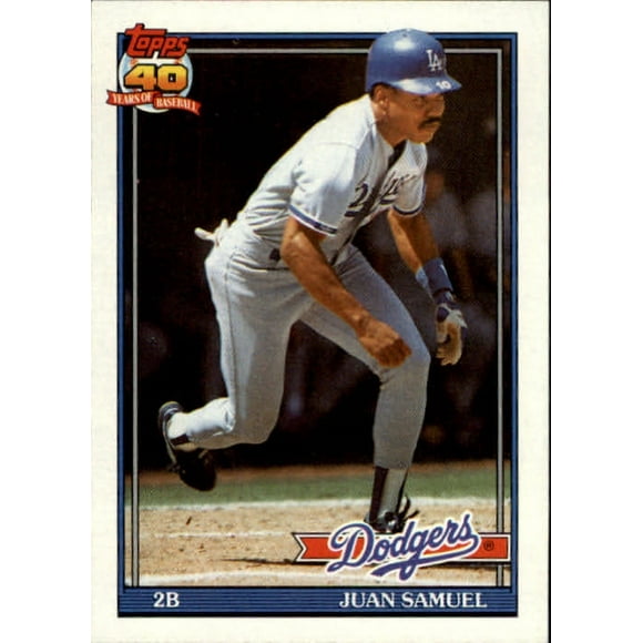 1991 Topps 645 Juan Samuel Baseball Los Angeles Esquivers