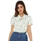thumbnail image 1 of Blusa Allegra K para Mujer estampado de Cereza cuello con Corbata lazo Blanco-Floral M, 1 of 6