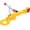 Yellow, variant on , Bin Compactor, Trash for Kitchen, Garden, Restaurant, Office; Touchless Trash Can Compactor, Portable Waste Recycling Hand Tool, Manual Trash Squasher with Adjustable Height Max for 170 gallon bin.