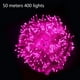 thumbnail image 2 of Cadena de luces LED de 50 m y 400 luces LED, cadena de luces de hadas para jardín, patio, dormitorio, bodas, 2 of 6