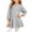 Gray, variant on Girls Fall Dress Solid Color Long Sleeve Crewneck Loose Mini Flare Dress Toddler Casual Simple Comfy Outfits for Daily Wear White 12-18 Months