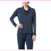 Jones New York Cowl?Neck Boxy Fit Hi?Low Pullover in Midnight Blue Heather S