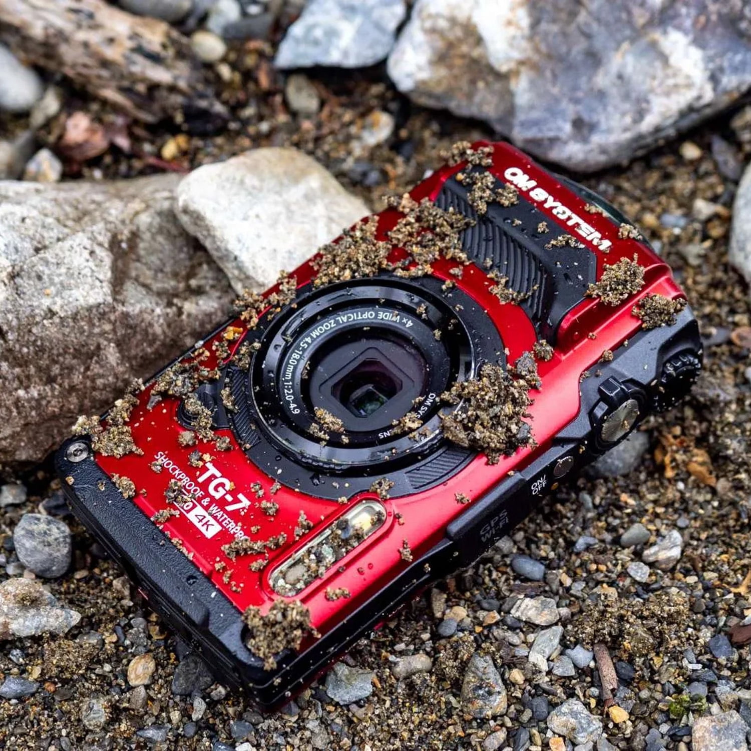 Olympus Tough TG-7 12 MP Digital Camera with F2.0 Lens and TruePic VIII Image Processor (Red) Bundle with Underwater Camera Housing for TG-6 and TG-7 Cameras (Red and Black) (2 Items)