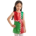 thumbnail image 2 of YONGHS Kids Girls Christmas Dance Dress Shiny Sequins Ballet Tutu Leotard Elf Santa Costume A Red 16, 2 of 7