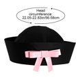 thumbnail image 2 of Hsqqdc Sweet Bow Sailor Hat, Navy Yacht Cap Simple Style for Nautical Events, 2 of 7