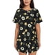 thumbnail image 1 of Fotbe Daisy Conjunto de Pijama Estampado para Mujer, 2 Piezas, Ropa de Dormir con Camiseta de Manga Corta y Shorts Suaves-Medium, 1 of 6