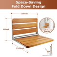 thumbnail image 4 of Asiento de ducha plegable Flngr de 16 pulgadas montado en la pared, 180 kg, 4 of 6