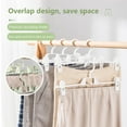 thumbnail image 4 of BAOQIN 13 Inch Pants Hangers with Clips,&nbsp;Pants Hangers with Clips&nbsp;Adjustable Heavy Duty Space Saving Skirt Hangers Non-Slip Trousers, Jeans Clothes （White), 4 of 5