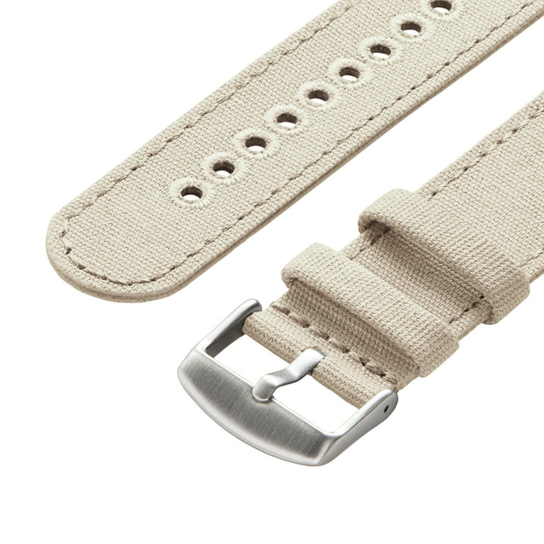 Archer Watch Straps - Canvas Quick Release Replacement Watch Bands  (Alabaster, 20mm)