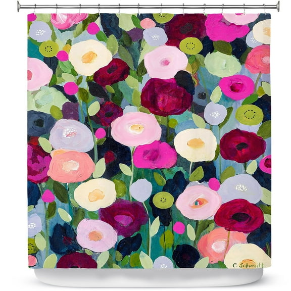 Shower Curtains 70" x 84" from DiaNoche Designs by Carrie Schmitt - Night Garden