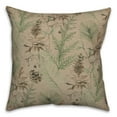 thumbnail image 2 of Creative Products Pine Cones and Greenery on Brown 18 x 18 Spun Poly Pillow, 2 of 3