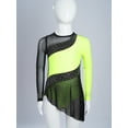 thumbnail image 2 of iixpin Kids Girls Figure Skating Dress Ballet Dance Skirts Rhythmic Gymnastics Dance Leotard Ballerina Outfit Fluorescent Yellow 14, 2 of 7
