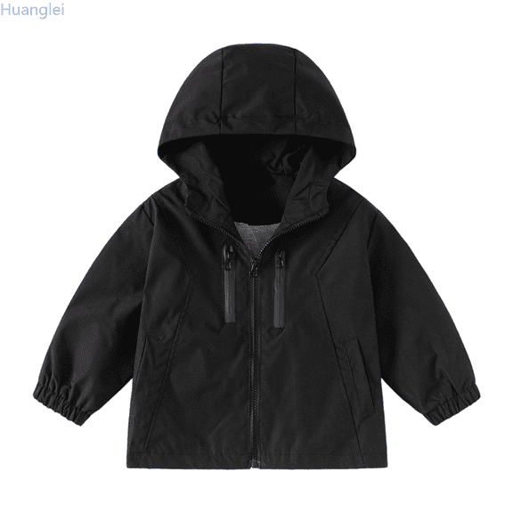 Huanglei Boys Windbreaker Jacket For Kids Lightweight Hooded Zipper Coat Outdoor Casual School Jacket For Boys Age 2 To 13 Years Boys Winter Pu Leather Jackets 2-3 Years