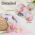 thumbnail image 2 of Pink Flower Pillow Covers, Linen Long Throw Pillow Case, Spring Floral Elegant Butterflies Birds Farmhouse Holiday Pillow Protector Decorative Cushion Cover for Living Room/Bedroom 12" x 20", 2 of 8