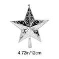 thumbnail image 1 of Christmas Tree Topper Star For Holiday Decorations Plastic Silver 7.9 in x 7.9 in x 1 in, 1 of 7