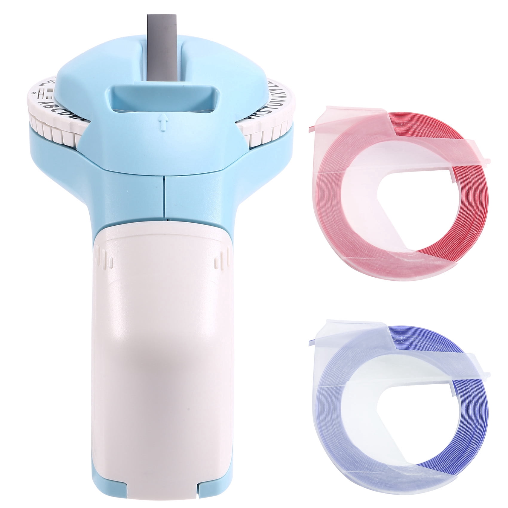 Portable 3D Embossing Label Printer DIY Manual Label Printing 12965 Manual Typewriter Blue