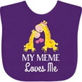thumbnail image 3 of Inktastic My Meme Grandma Loves Me Giraffe Boys or Girls Baby Bib, 3 of 4