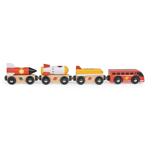 Mentari The Space Rocket Train - 4pc Car Trains Magnetic Set with Outerspace Theme for Age 18m