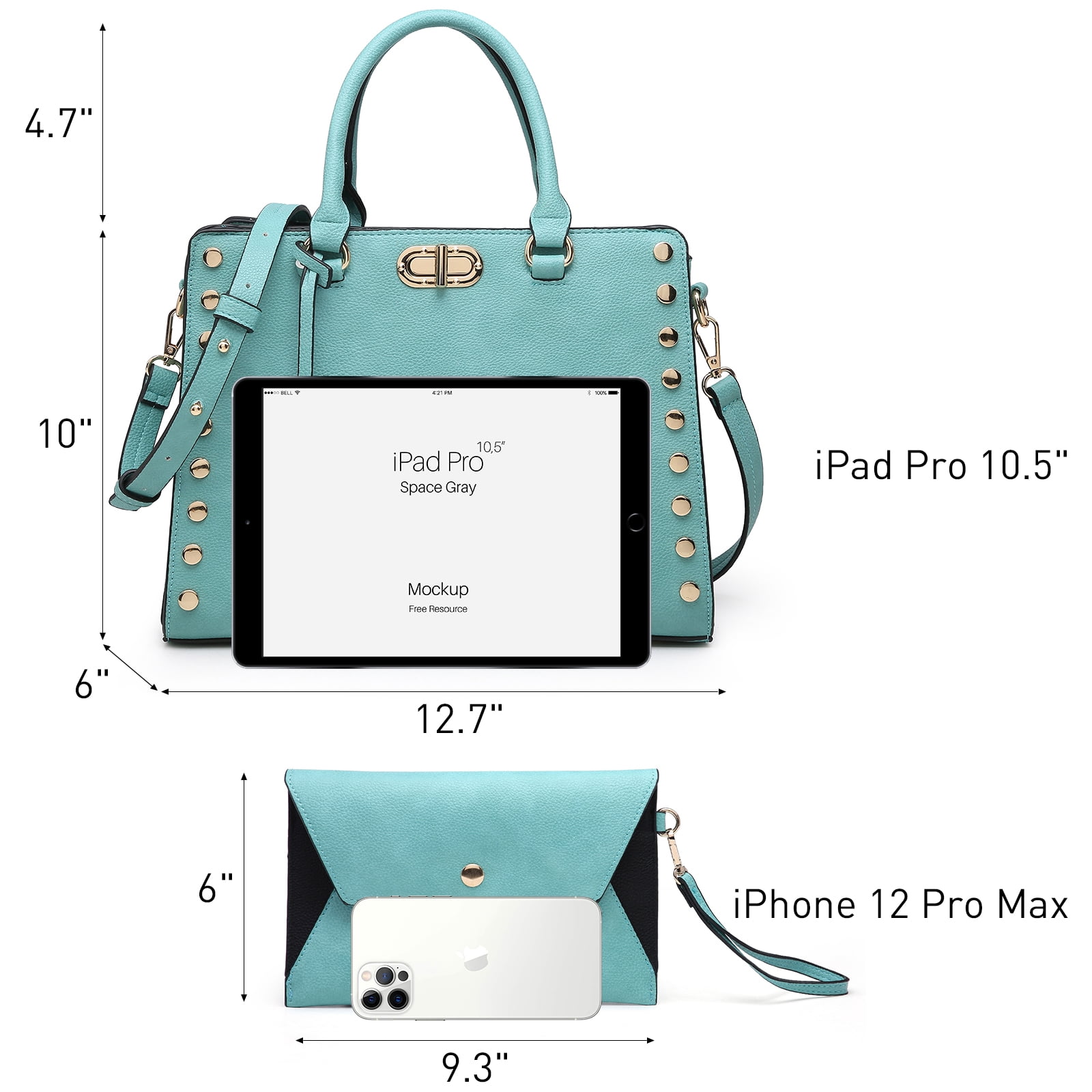 Dasein Purses and Handbags for Women Satchel Bags top Handle Shoulder Bag Work Tote Bag with Matching Wallet