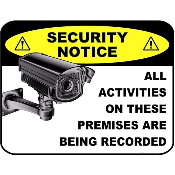 PCSCP Security Notice All Activities on These Premises Are Being Recorded 11.5 by 9 inch Laminated Sign