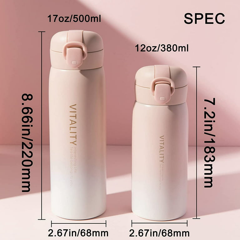 Vacuum Flask, Stainless Steel Insulated Water Bottle With 3 Cup