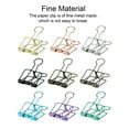 thumbnail image 4 of Wweixi 20 Pieces Paper Clip Unfading Replacement Home Office File Examination Papers Clips Desk Organizer Accessories Purple 32mm, 4 of 6