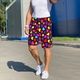 thumbnail image 5 of Bixox Men's Colorful Hearts printed lightweight casual shorts, soft sleep shorts with pockets., 5 of 5