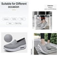 thumbnail image 5 of Women's Orthopedic Anti-Slip Sneakers,Summer Wedge Air Cushion Breathable Mesh Slip On Walking Shoes,Casual Wedge Sneakers., 5 of 8