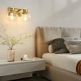 thumbnail image 6 of Bathroom Vanity Light Fixtures 2-Lights Gold Bathroom Light Over Mirror with Clear Glass Shade Vanity Lights for Bathroom, 6 of 6