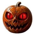 thumbnail image 2 of Yyuenw Resin Pumpkin Halloween Decoration, Hand-Painted Tabletop Figurine Ornament, Fall Harvest Home Decor for Shelf Mantel Desk, Holiday Gift, 2 of 6