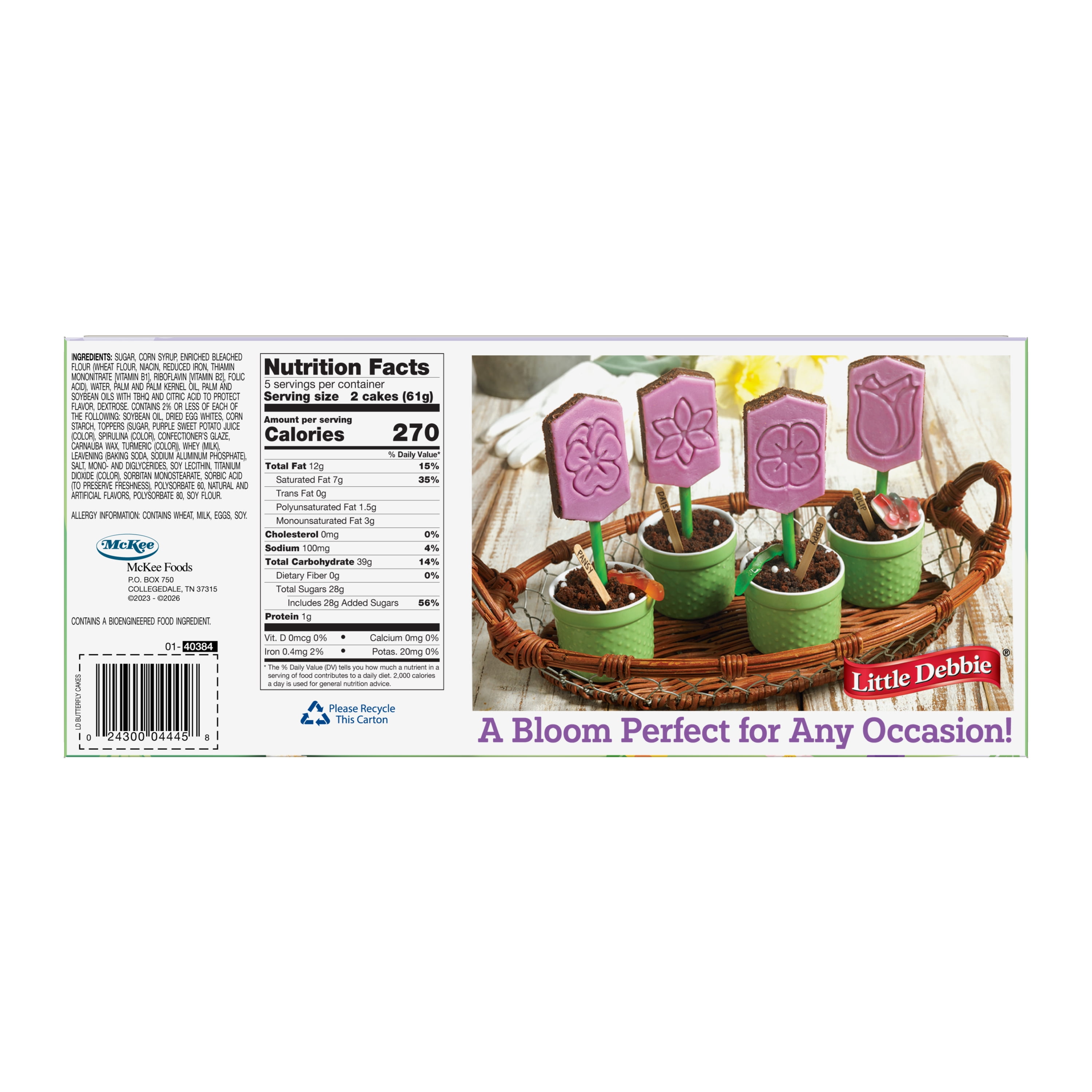Little Debbie Butterfly Cakes Vanilla Snack Cakes, 10.74 oz
