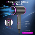 thumbnail image 6 of VIISHARE Professional Ionic Hair Dryer, 1875W Foldable Fast Drying Low Noise Blow Dryer with Diffuser & Concentrator for Home Salon Travel, 6 of 8